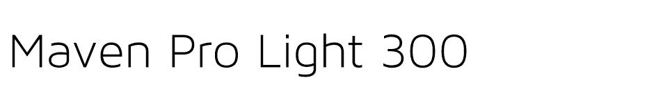 Maven Pro Light font
